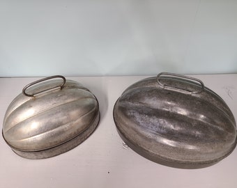 Vintage Metal Pudding Mold Set