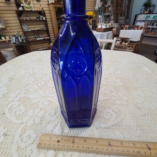 Antique Carters Cathedral Master ink Bottle shops Dark Cobalt Blue