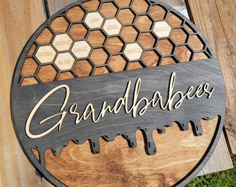 Descarga instantánea / SVG / Diseño del Día de las Madres / Grandbabees Honey Comb SVG