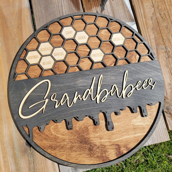 Instant Download | SVG | Mothers Day Design | Grandbabees Honey Comb SVG