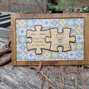 Download digitale / Design di apprezzamento dell'insegnante con supporto / SVG / Pezzo di puzzle / Pezzo importante
