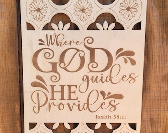 File digitale / Svg / Segno scritturale / Dove Dio guida, provvede / Progetti basati sulla fede