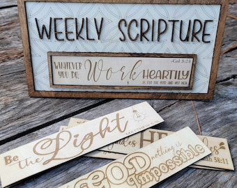 Solo download digitale / Scrittura settimanale SVG / File di taglio laser / Disegni basati sulla fede / Scrittura intercambiabile