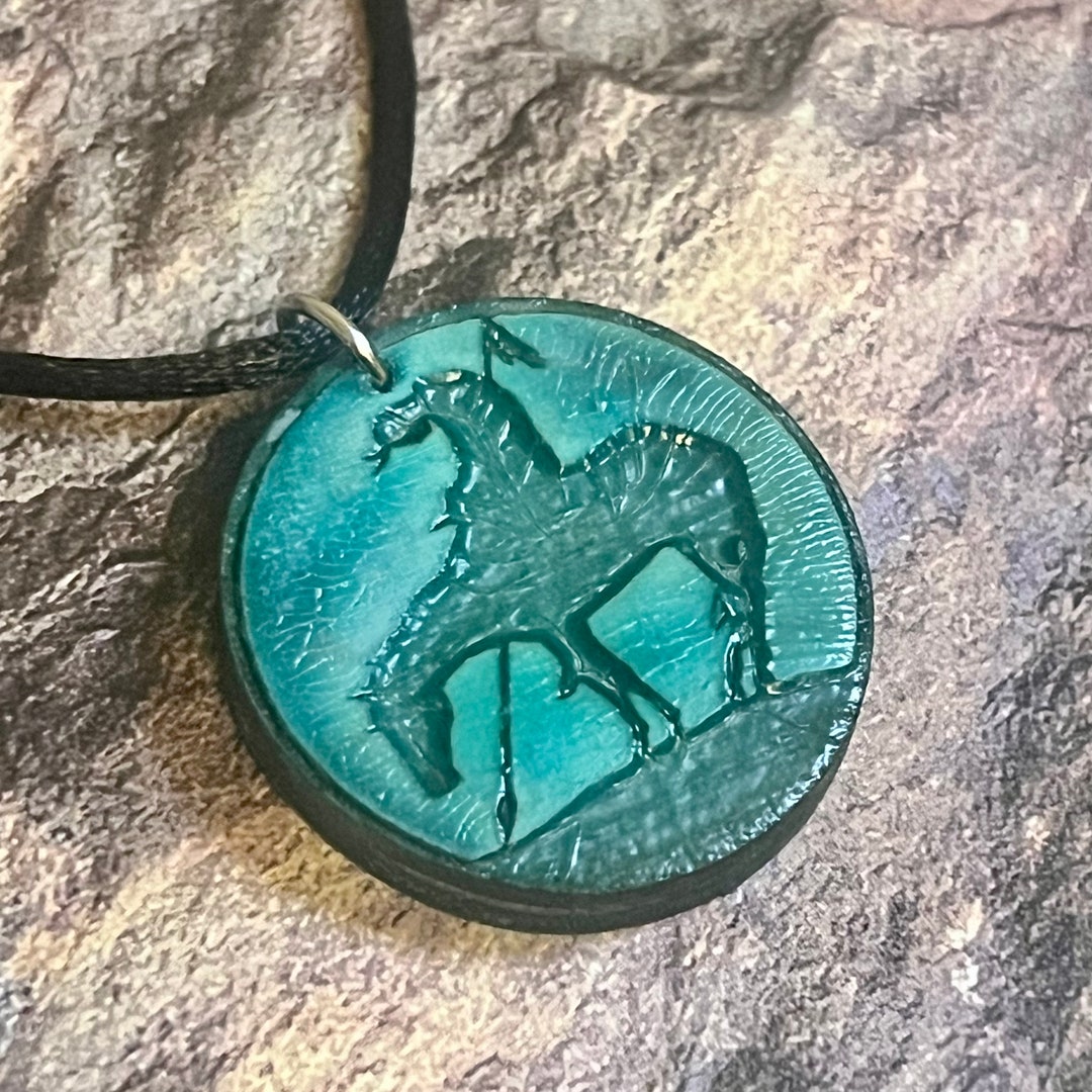Trail of Tears Wood Engraved Charm Cord Necklace Etsy