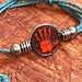 Native American Mmiw Red Hand Symbol Wood Engraved Metal Bezel Pendant ...