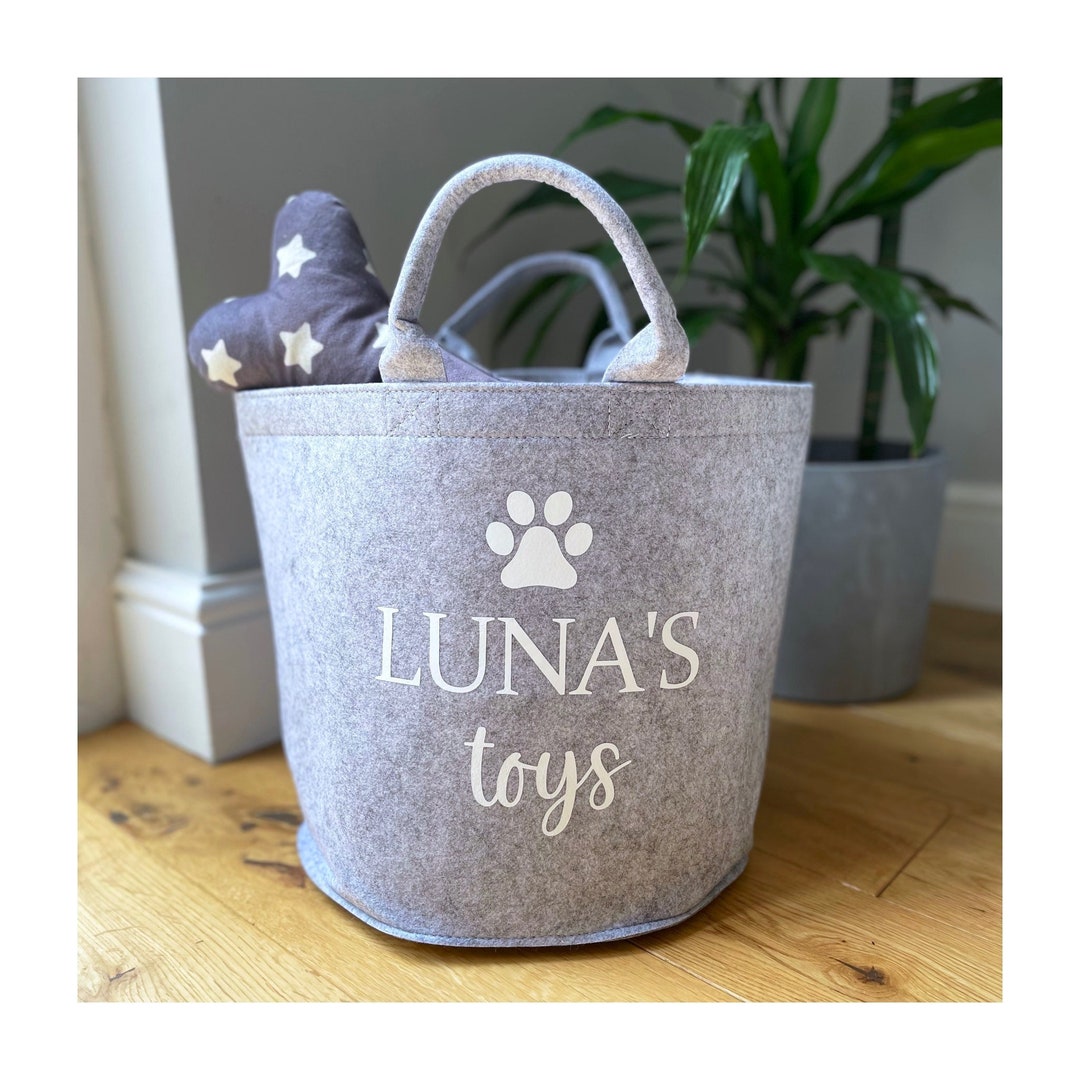 Personalised Dog Toy Basket Dog Toy Box Dog Storage Basket Etsy UK