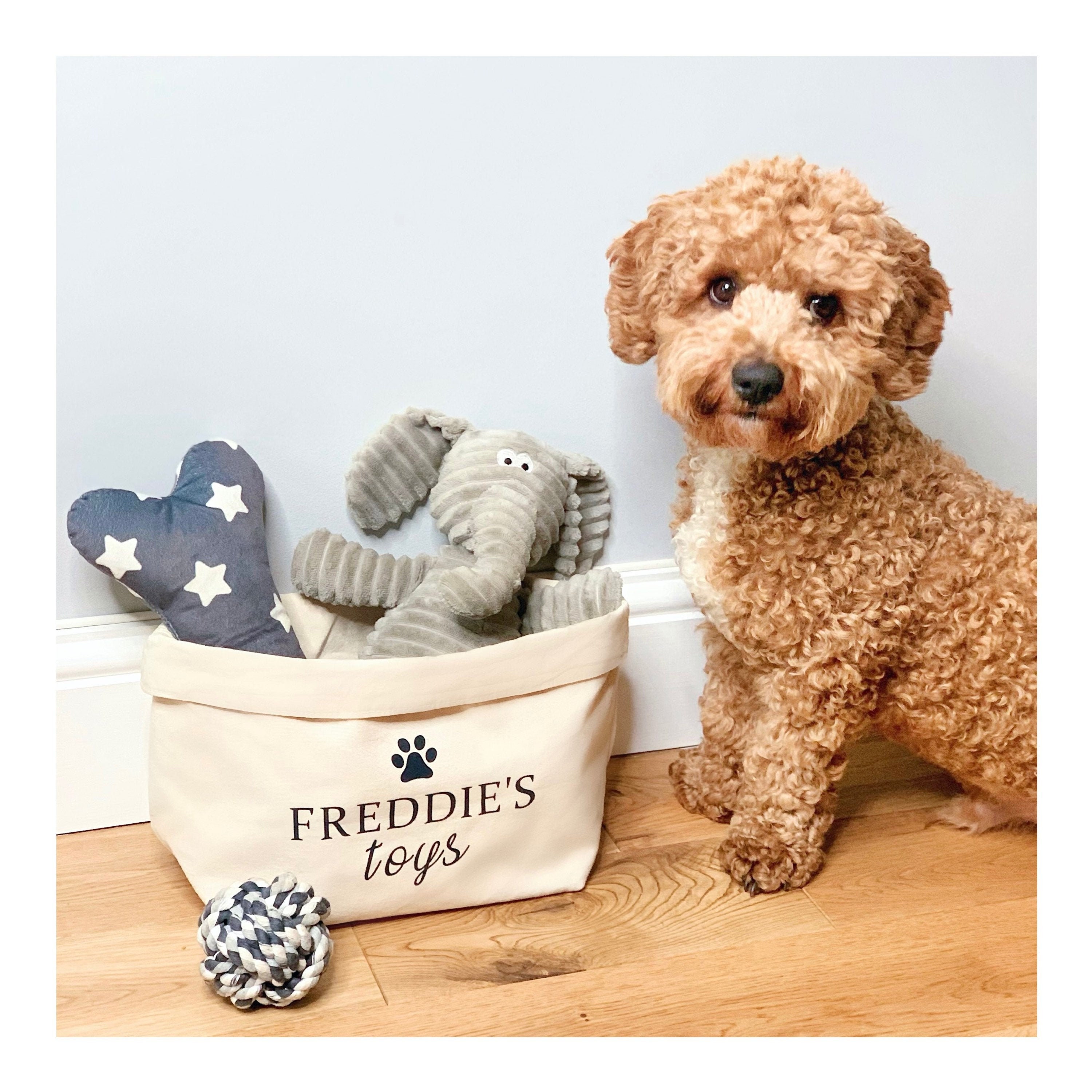 Personalised Dog Toy Basket Dog Toy Box Dog Storage Basket Etsy