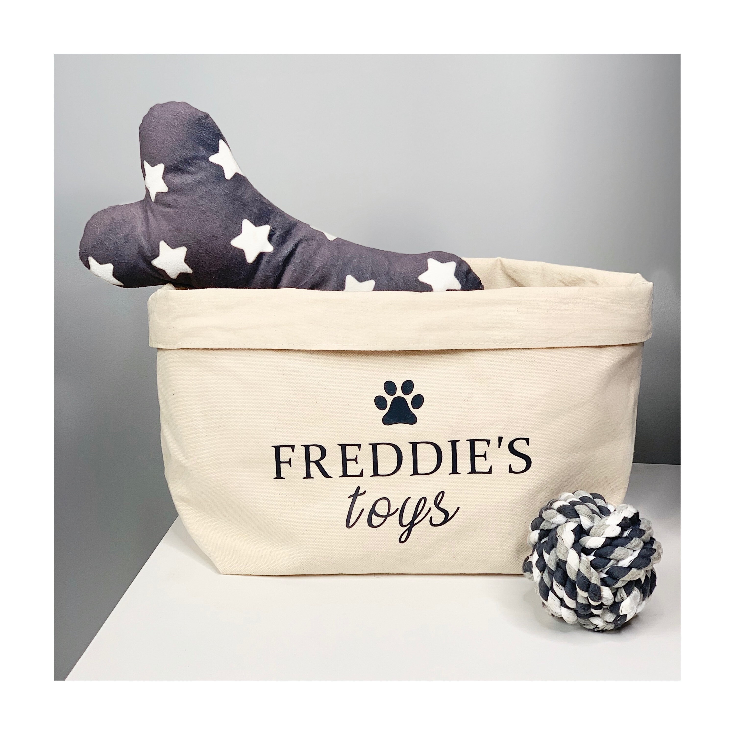 Personalised Dog Toy Basket Dog Toy Box Dog Storage Basket Etsy