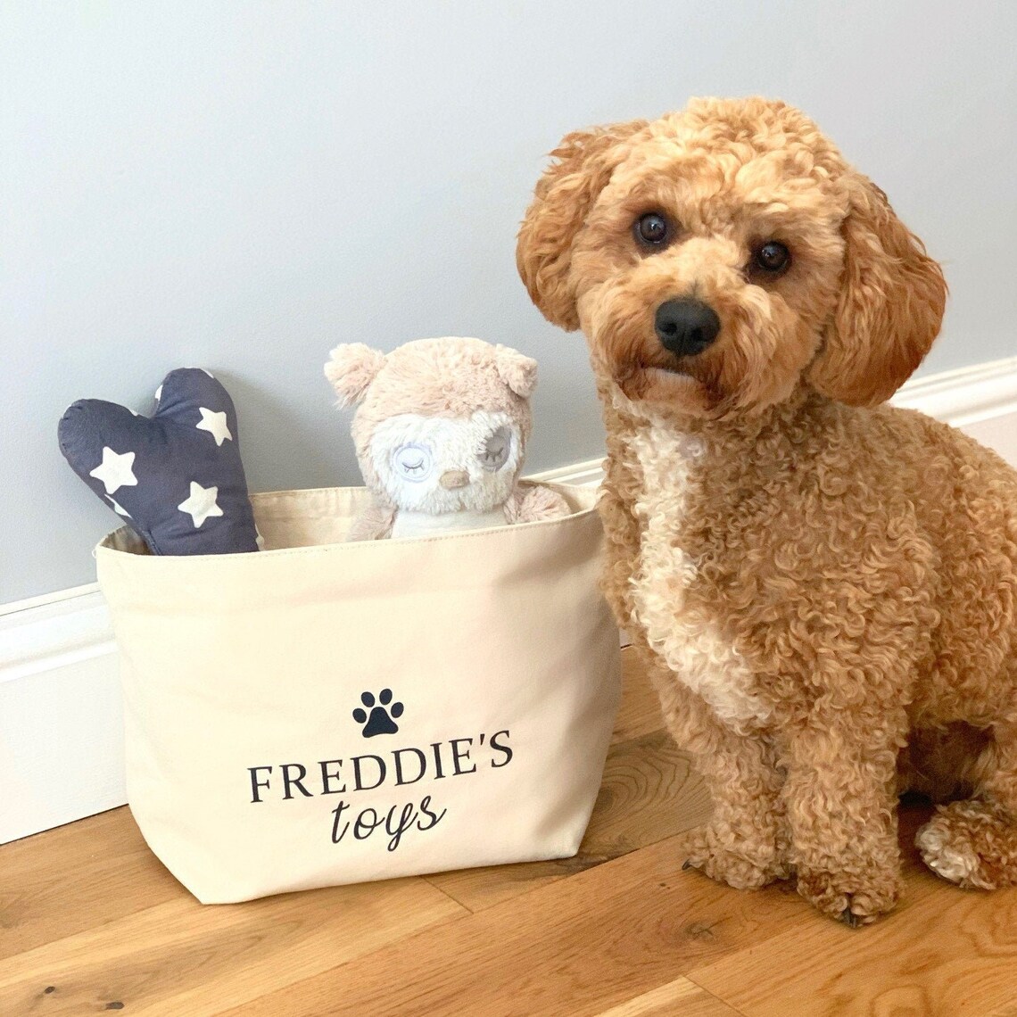 Personalised Dog Toy Basket Dog Toy Box Dog Storage Basket Etsy