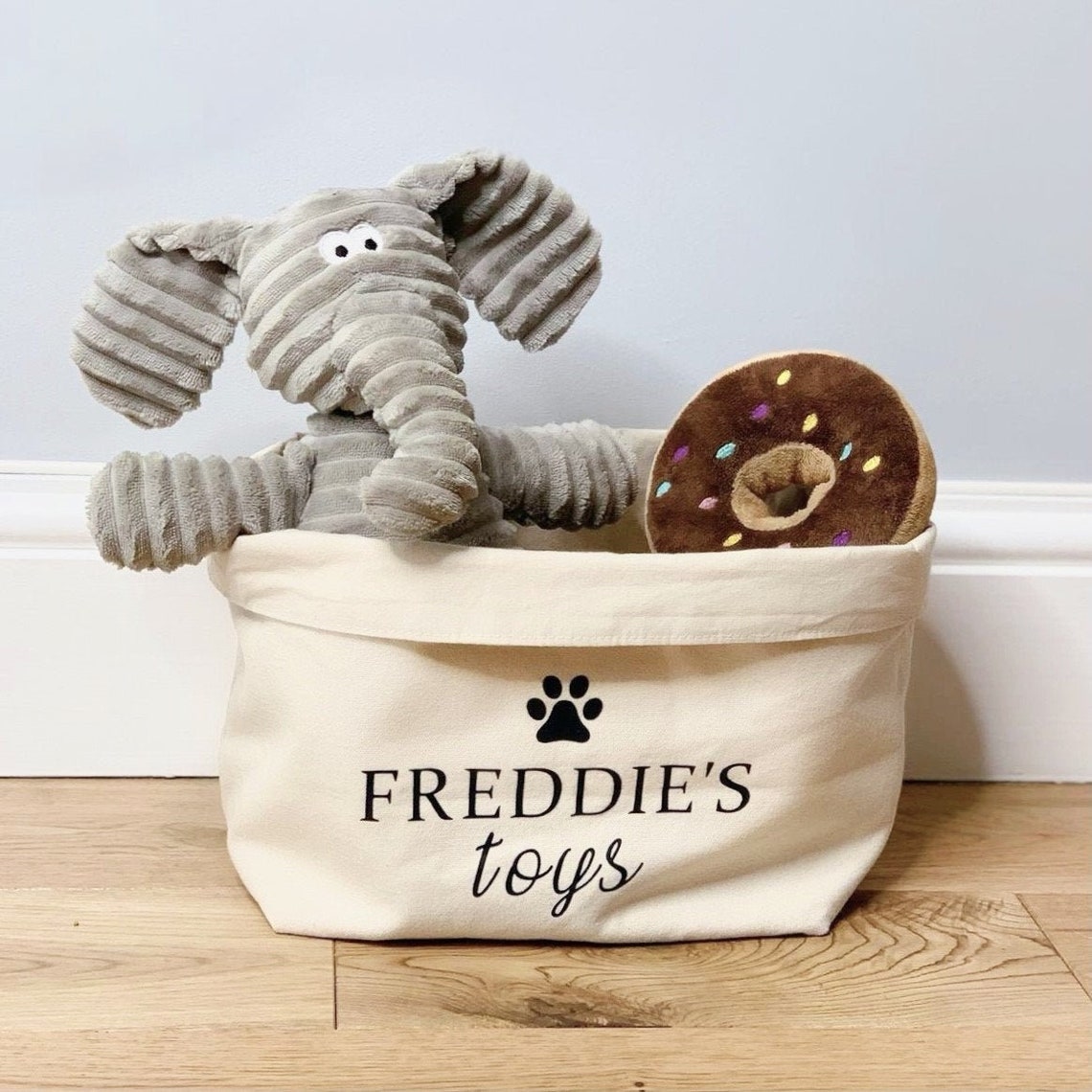Personalised Dog Toy Basket Dog Toy Box Dog Storage Basket Etsy