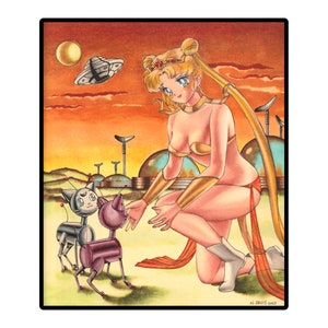 Anime Sci-fi Space Princess 8&quot;x 10&quot; Giclee Print