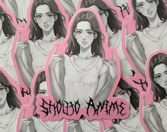 Shoujo Anime Sticker 3.262"x 4"