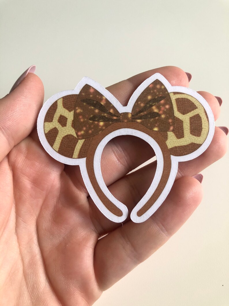 Disney Animal Print Ears Die-Cut Sticker | Etsy