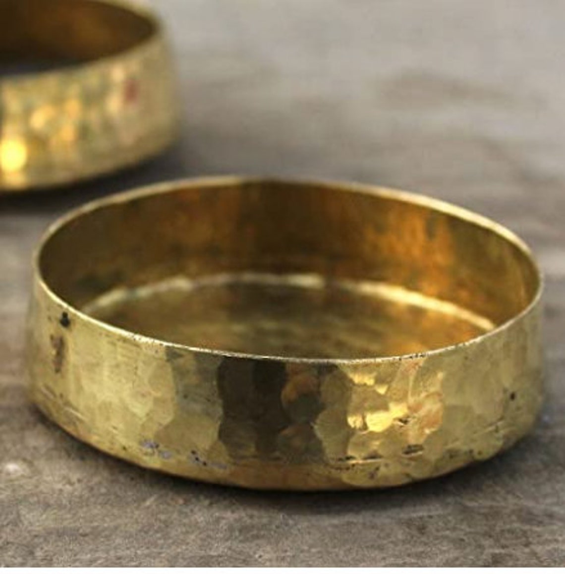 Brass Handmade Candle Bowl Set Gold_2.3 Inch X 2.3 Inch X 0.7 Etsy