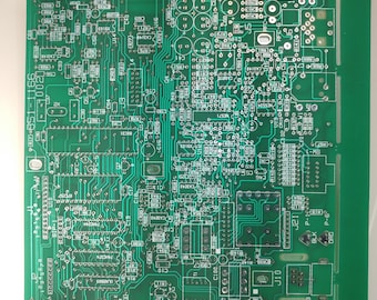 Printed Circuit Board PCB Bare Unpopulated Large 10" X 7 5/8" pattern technology green translucent