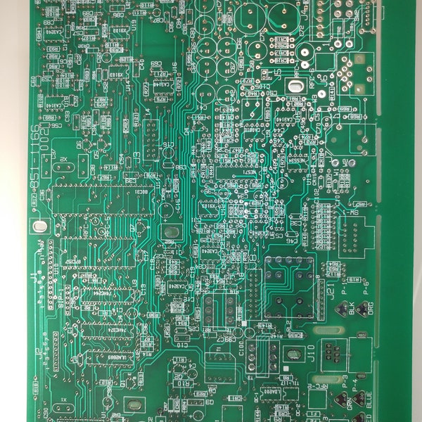 Printed Circuit Board PCB Bare Unpopulated Large 10" X 7 5/8" pattern technology green translucent