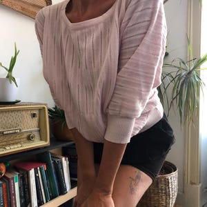 vintage pink cotton blouse