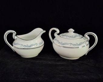 RARE Vintage Aynsley Denver 8420 Pattern Large Creamer & Lidded Sugar Bowl Set