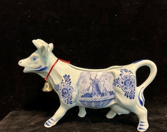 Vintage Floral Delft Blue Pitcher, Handpainted Dutch Decor - Etsy