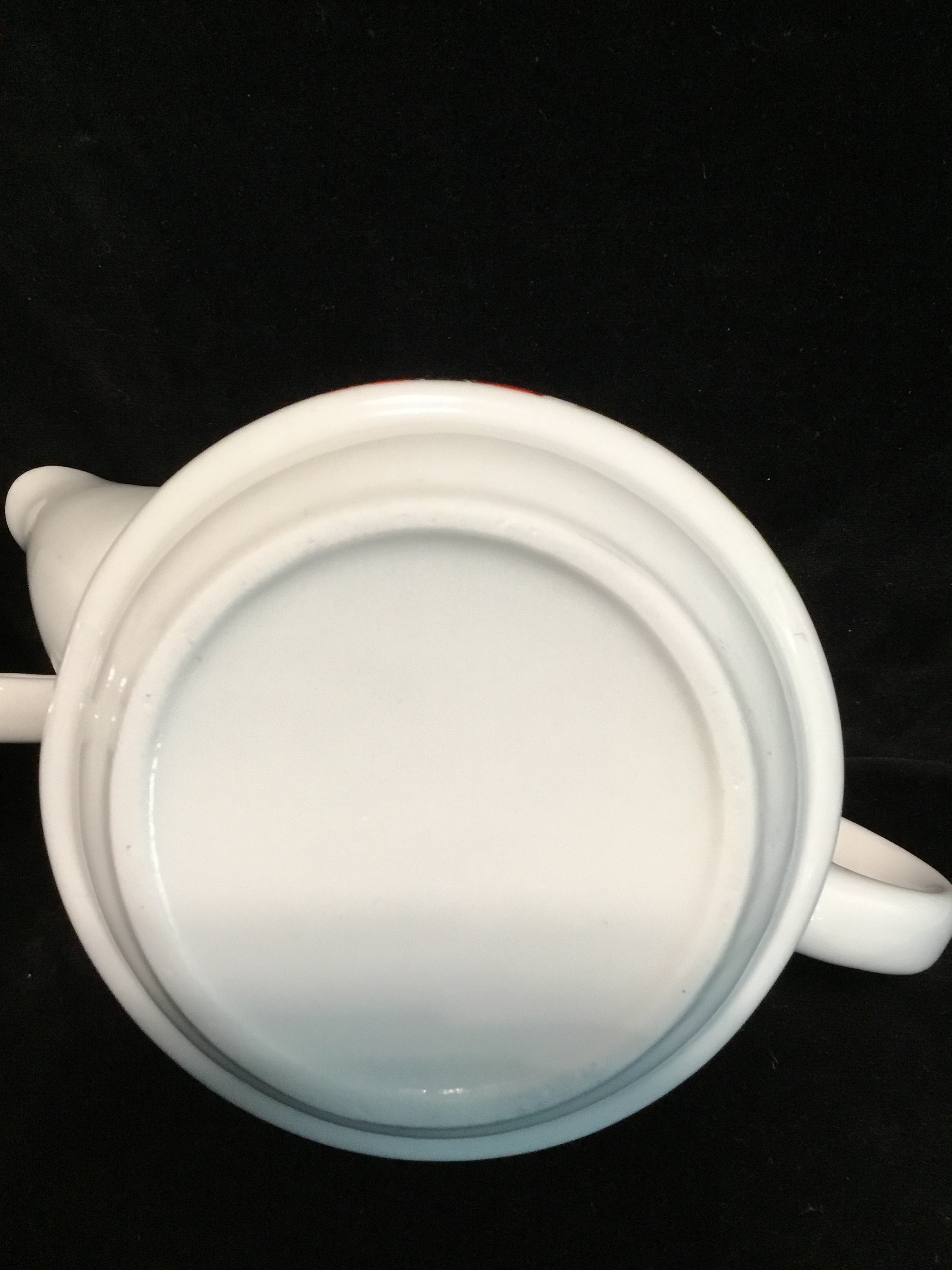 Vintage Porcelain Verdici Tea for One Teapot With Mug Red Poppy Design