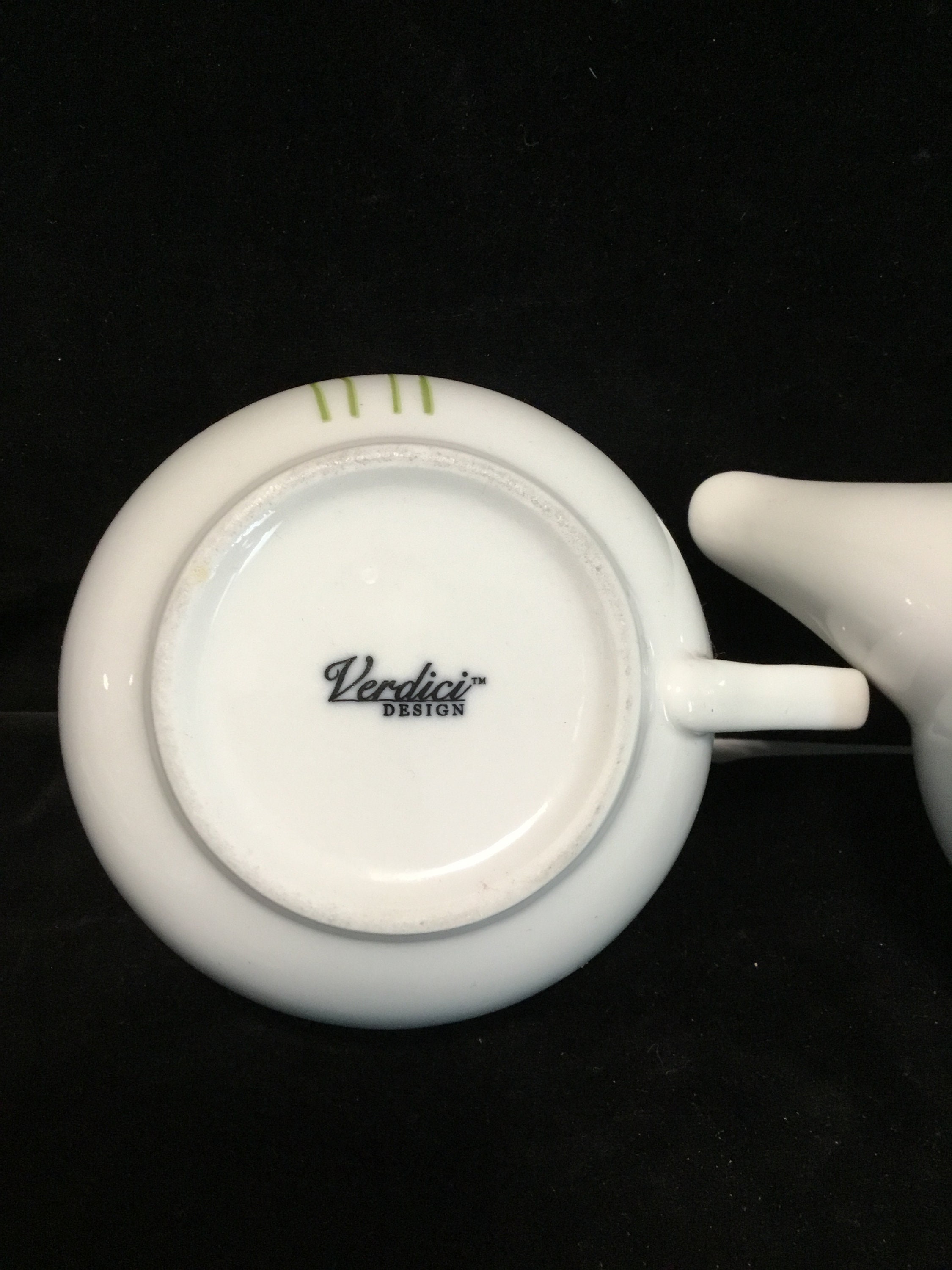 Vintage Porcelain Verdici Tea for One Teapot With Mug Red Poppy Design