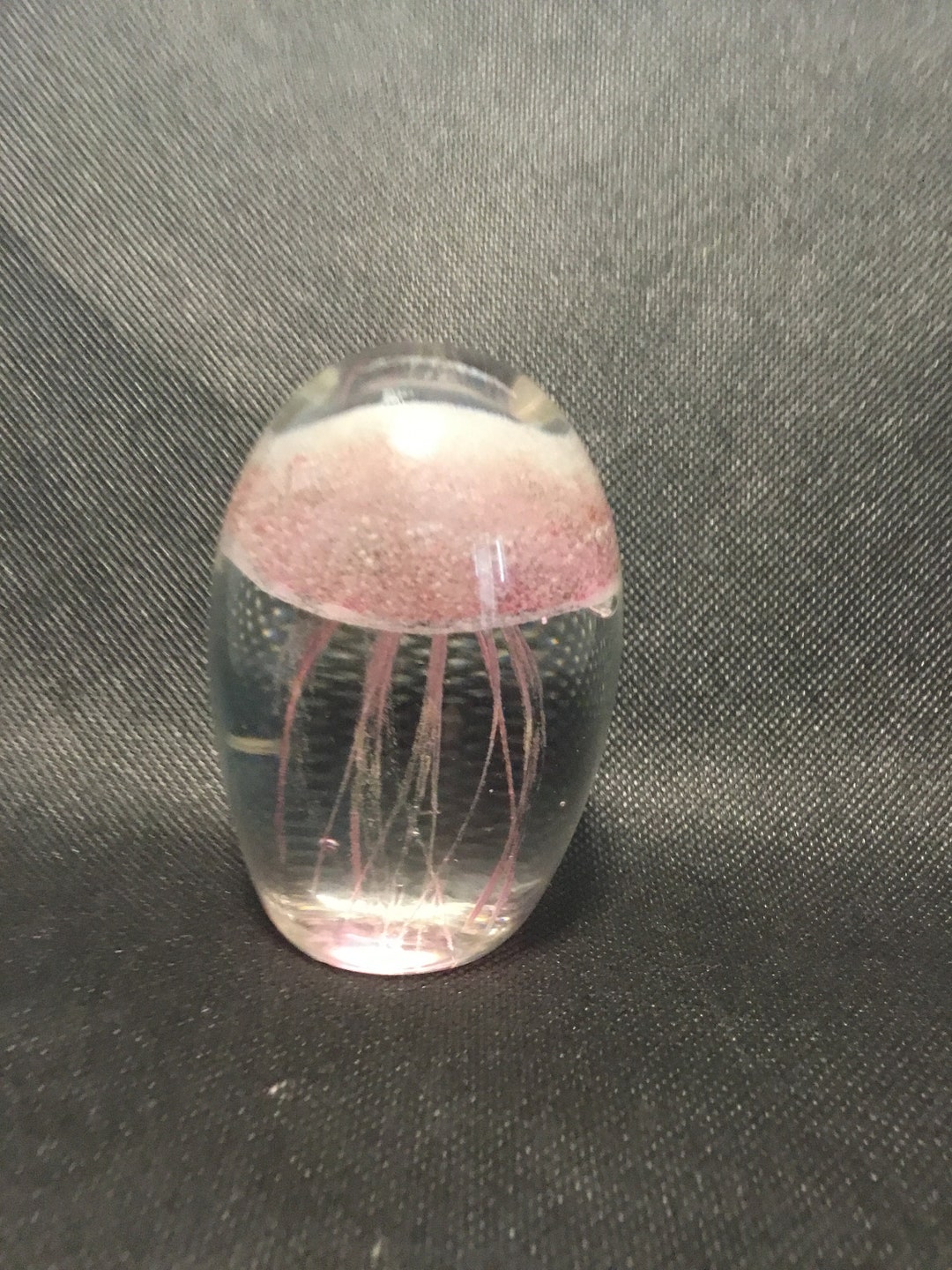Vintage Blown Glass Art Glass Pink Murano Style Jellyfish Paperweight ...