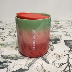 Starbucks Green Gradient Ceramic Tumbler with Lid