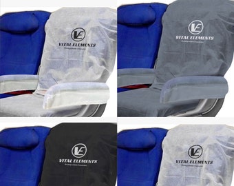 Airplane Seat Covers (with Armrest) : Disposable BioDegradable ( Also for Theater and Restaurants) 2 Sets