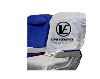 Airline Seat and Armrest Covers and TSA Tray Liners  Combo Pack  Both Biodegradable