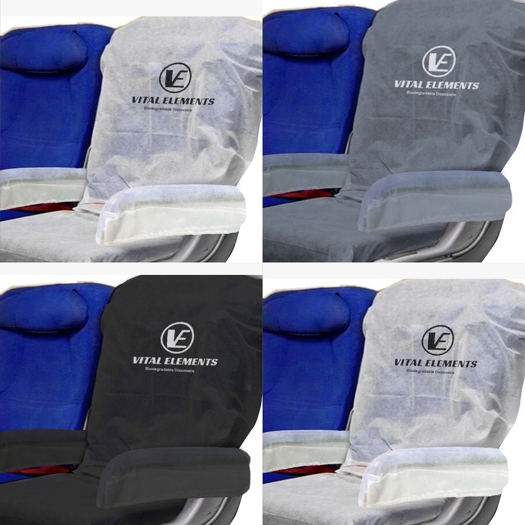 Airplane Seat Covers with Armrest Disposable Biodegradable Also for