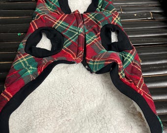 Saturdaze Red Plaid Dog Sweater/Hoodie