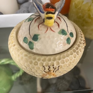 Vintage Occupyed Japan Keramik Bee and Shametocks honung och sockerskål