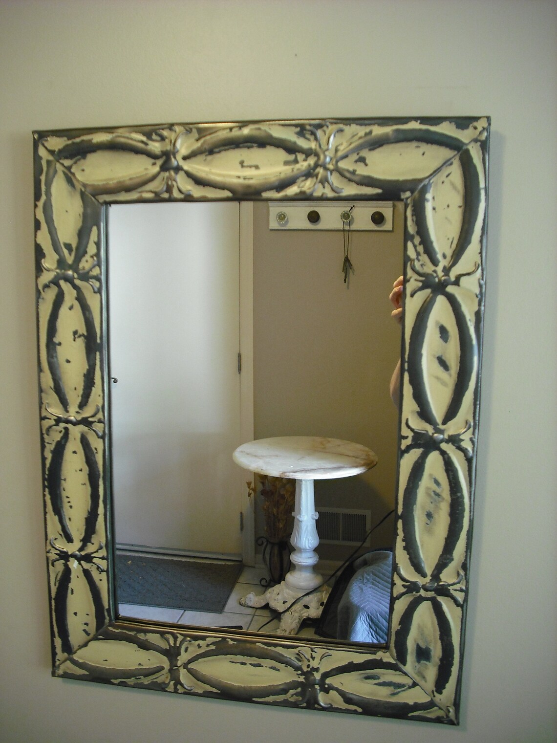 Antique Tin Ceiling Mirror - Ribbons & Bows - Etsy