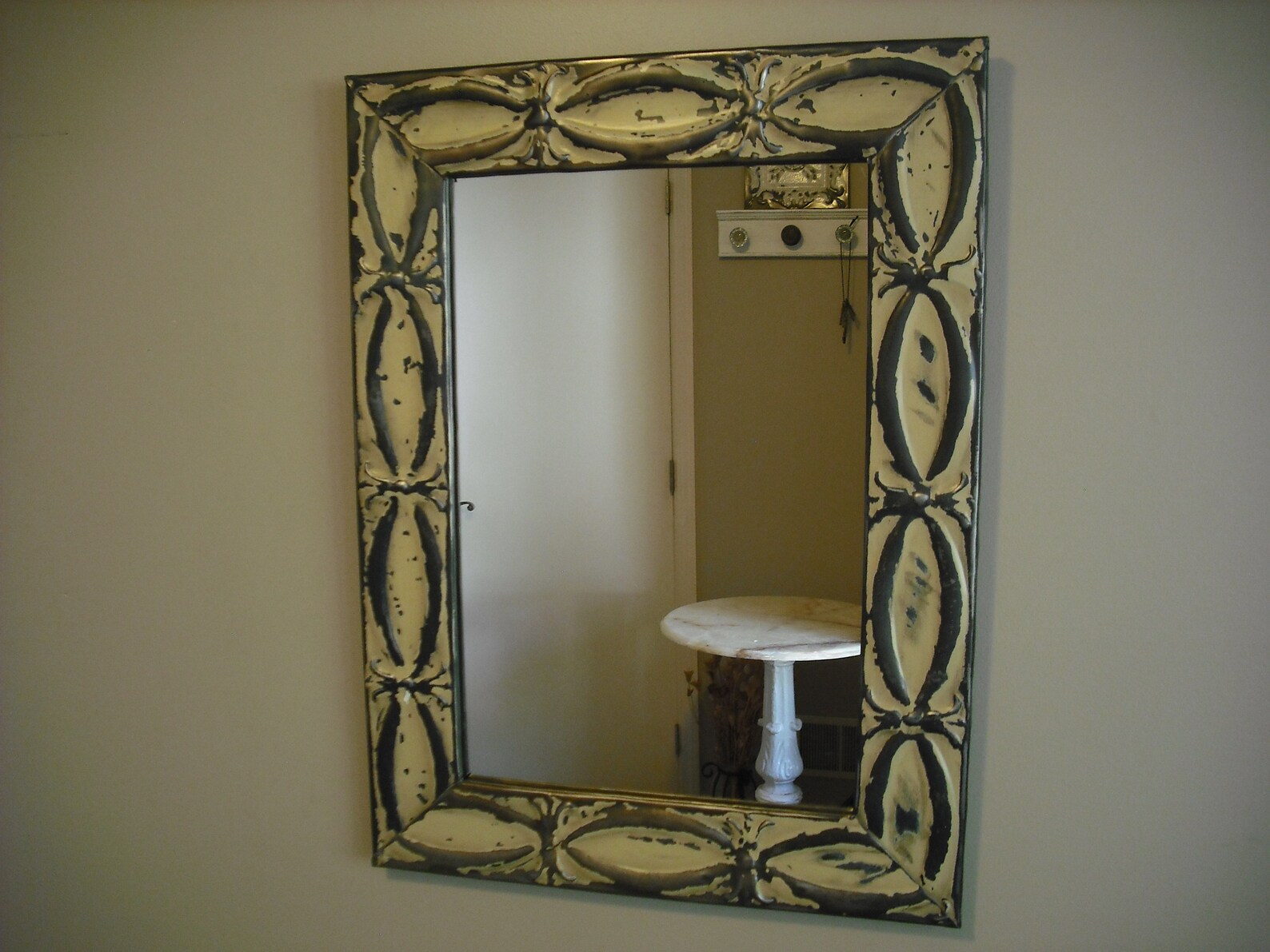 Antique Tin Ceiling Mirror - Ribbons & Bows - Etsy