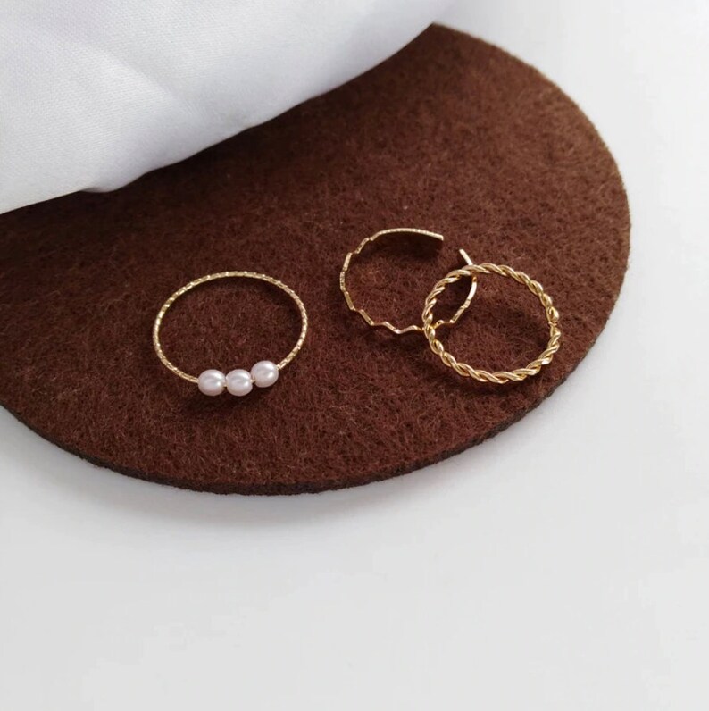 New Trendy Gold Round Rings Set For Women Women Ring Set Metal Circular Ring Charm Joint Stacking Ring Fashion Jewelry Gift