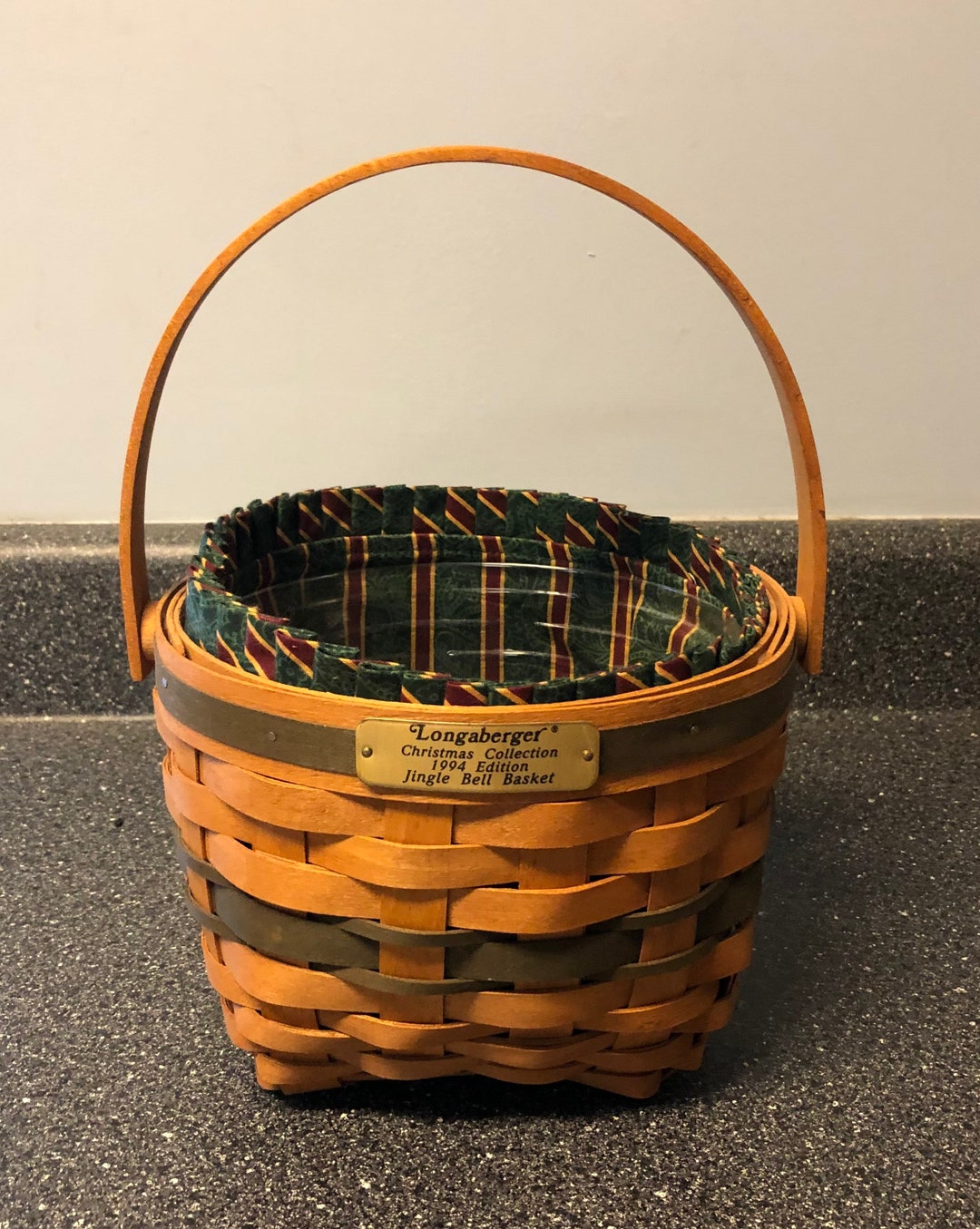 Vintage Longaberger Jingle Bell Basket (1994 Christmas Collection