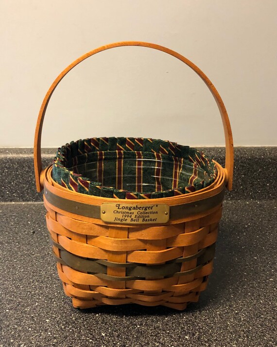 Vintage Longaberger Jingle Bell Basket (1994 Christmas Collection