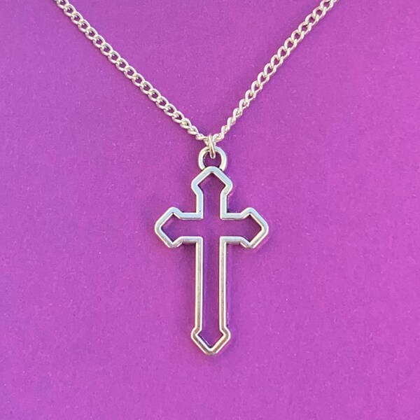Large Cross Necklace Etsy