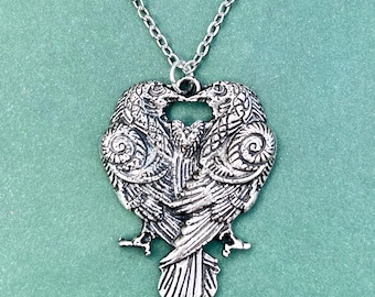 Viking Ravens Hugin and Munin Necklace, Odin's Raven Necklace, Raven Necklace, Crow Necklace, Norse Mythology Jewelry, Viking Gifts for Him