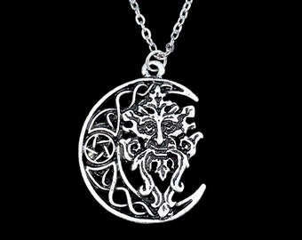 Collier homme vert, collier païen, cadeau wicca, collier celtique, collier symbole païen