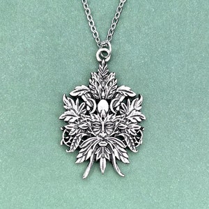 Groene man ketting, heidense ketting, wicca cadeau, heidense symbool ketting