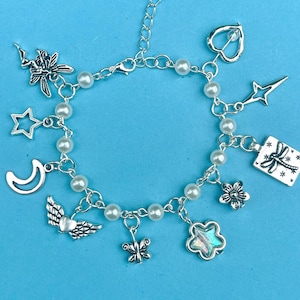 Custom Silver Charm Bracelet, Build Your Own Charm Bracelet, Personalised Jewelry Gift, Design Your Own Bracelet