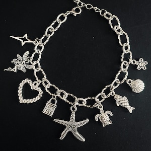 Build Your Own Custom Silver Charm Bracelet, Design Your Own Charm Bracelet, DIY Create Charm Bracelet, Personalised Jewelry Gift for Women