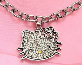 Hello Kitty Necklace Etsy