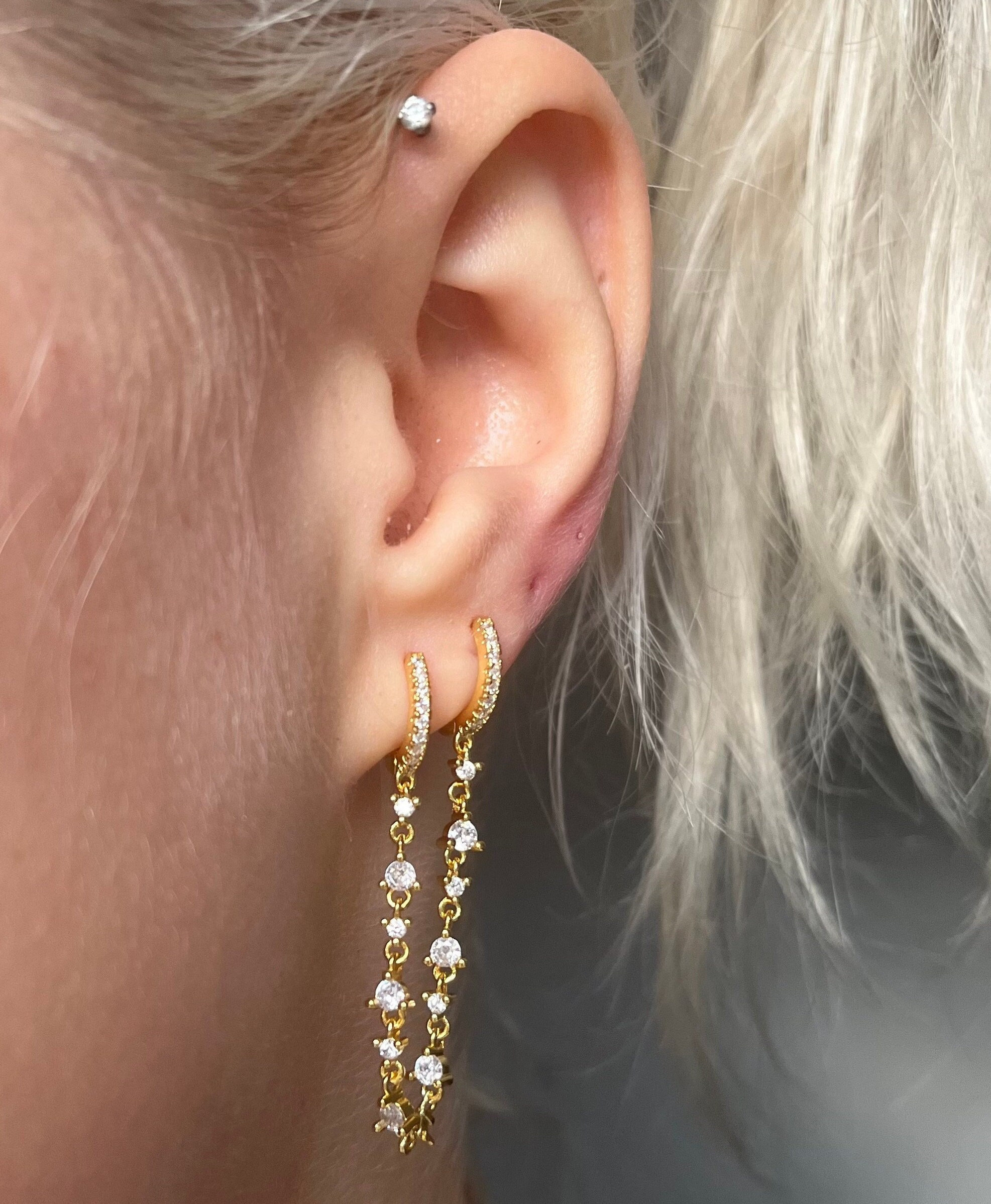 Two hole shop earring set