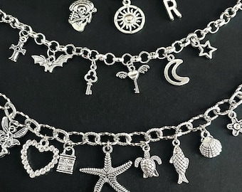 Custom Silver Charm Necklace