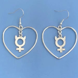 Devil Female Symbol Earrings, Feminist Gift, Feminist Jewelry, Venus Symbol Earrings, Women Empowerment Gift, Quirky Earrings