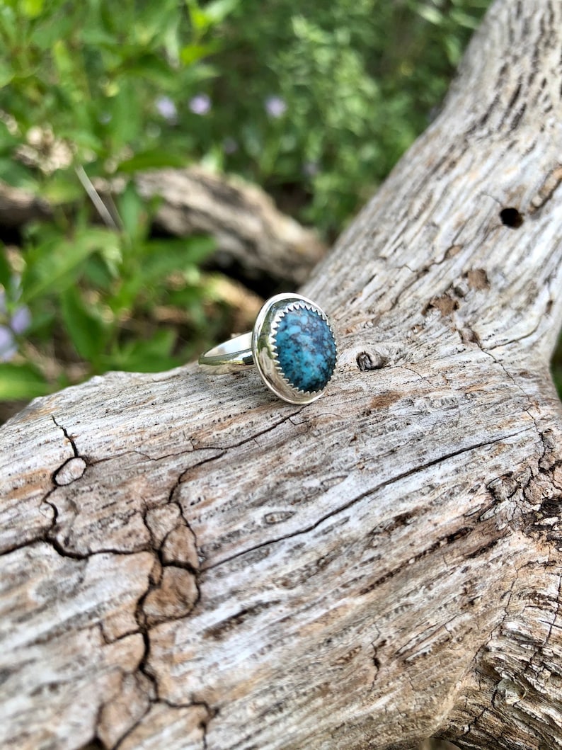 Turquoise and Silver Stacker Ring