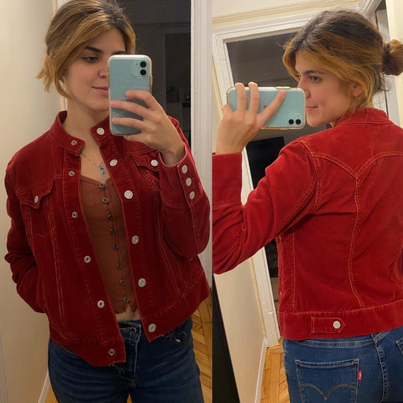 Small Gap Red Corduroy Jacket / Womens Corduroy Ja