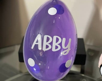 Personalized jumbo Easter egg for kids, Easter basket stuffer, Fillable Easter egg.